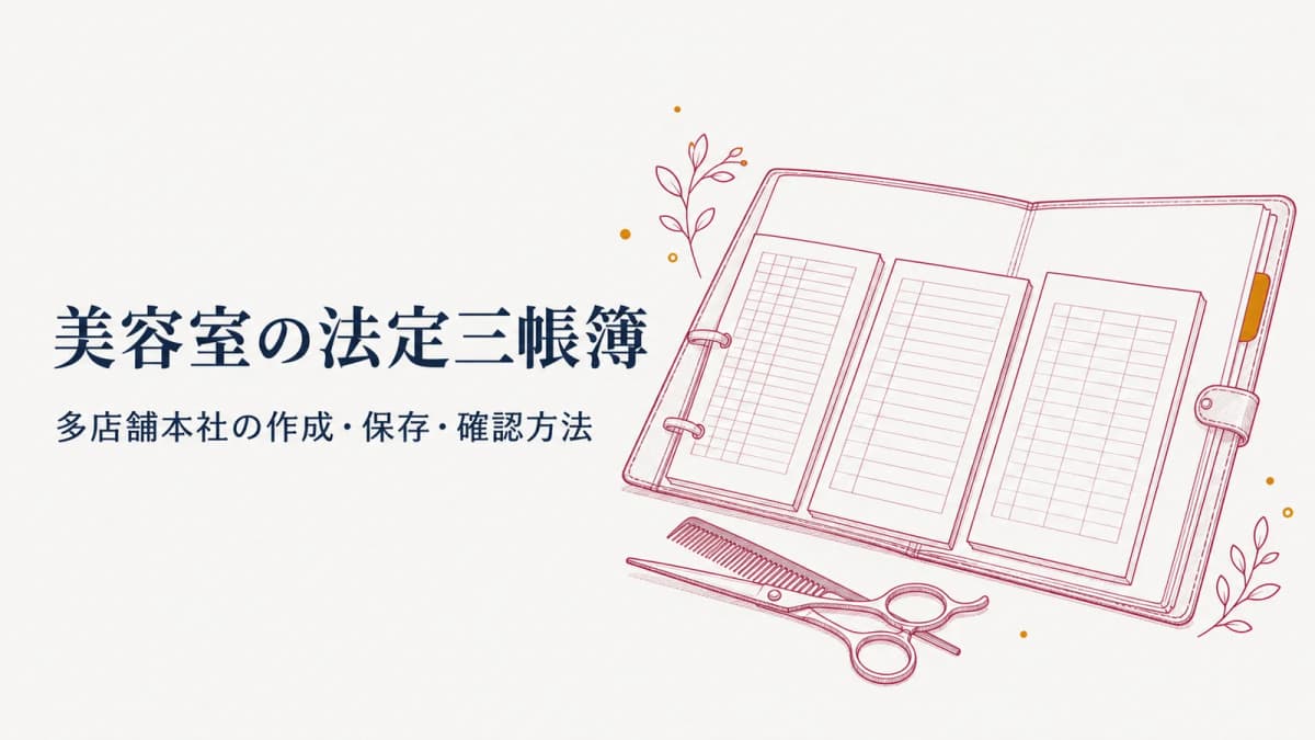 美容室の法定三帳簿|多店舗本社の作成・保存・確認方法【2026年版】